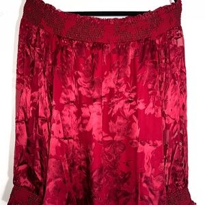 Silk Off-the-Shoulder Blouse